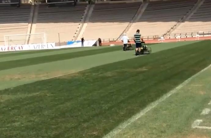 Respublika stadionu "Şerif"lə oyuna belə hazırlaşır - Video