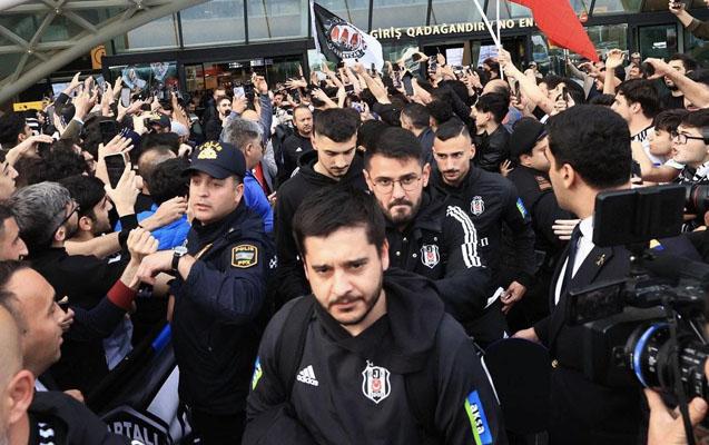 "Beşiktaş" Bakıda belə qarşılandı - Video+Şəkillər