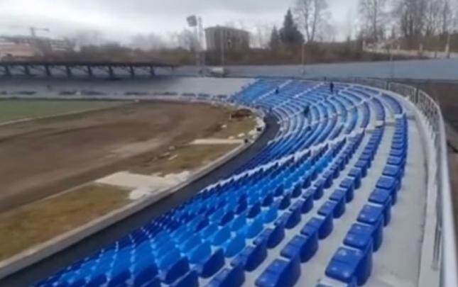 Xankəndi stadionundakı təmirdən ən son - Video