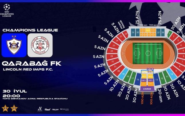 “Qarabağ” - "Linkoln” matçının biletləri satışa çıxarılır