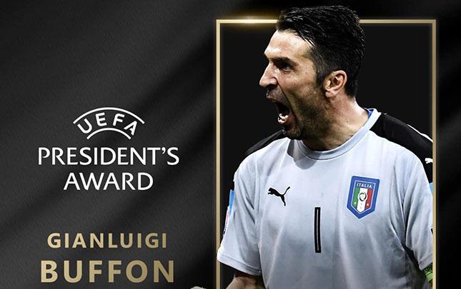 Buffon UEFA prezidenti mükafatı aldı