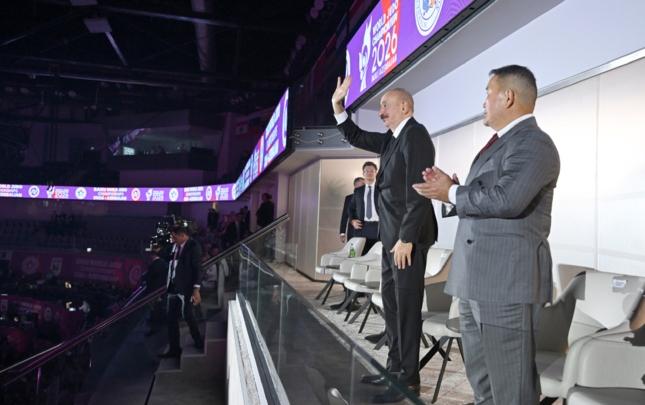 Prezident cüdo üzrə dünya çempionatının açılış mərasimini izləyir