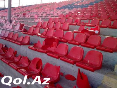 Tovuz stadionunda 100-dək plastik oturacaq sındırılıb (FOTO)