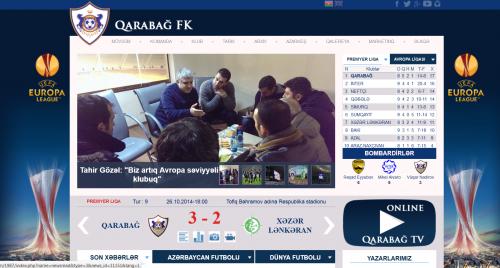 "Qarabağ"ın rəsmi saytından yenilik