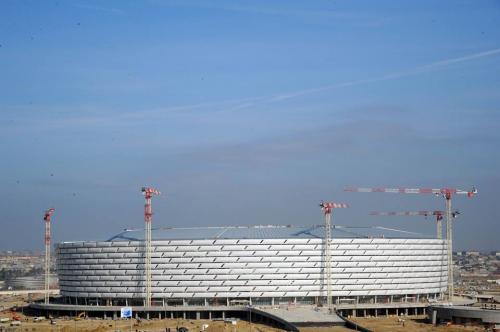 Olimpiya stadionunun inşası sona yaxınlaşır (VİDEO)