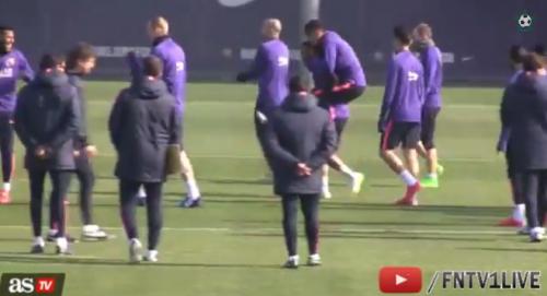 "Barselona"nın məşqində Neymar-Alveş şousu (VİDEO)