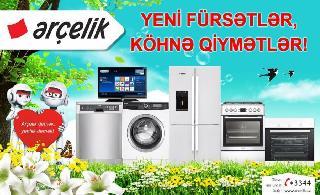 Məişət texnikası dəyişməyən qiymətlərlə "Arçelik"də!