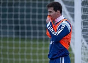 Messi məşqi yarımçıq tərk etdi