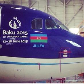 AZAL-ın təyyarələrinə "Baku-2015" loqosu vuruldu