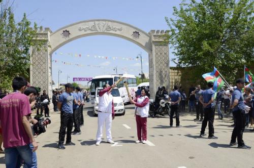 Avropa Oyunlarının məşəli Biləsuvarda (FOTOLAR)