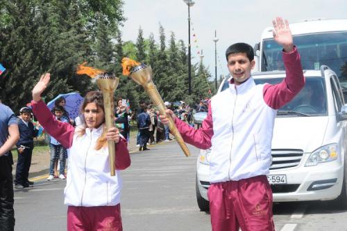 "Bakı-2015"in məşəli Şirvanda (FOTOLAR)