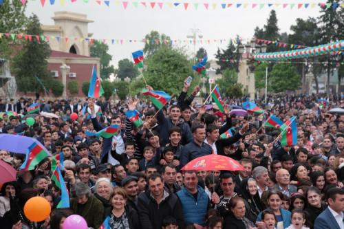 Avropa Oyunlarının məşəli  Bərdədə