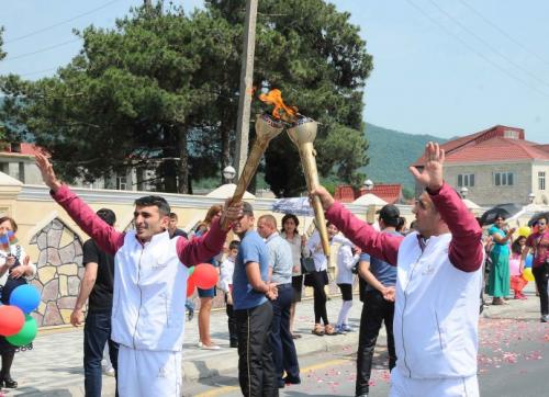 Avropa oyunlarının məşəli Balakəndə (FOTOLAR)