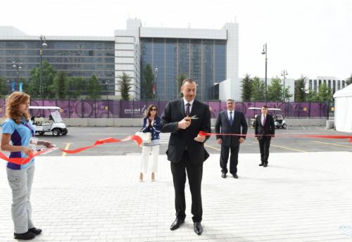 Prezident Atletlər və Media kəndinin açılışında (FOTOLAR)