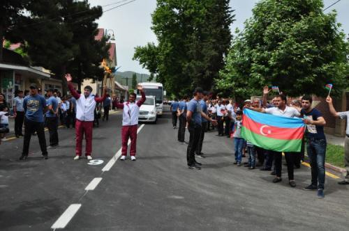 "Bakı-2015"in məşəli Ağsuda (FOTOLAR)