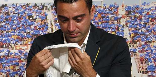Xavi gözyaşlarını saxlaya bilmədi