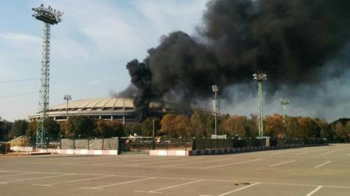 "Lujniki"də yanğın söndürülüb