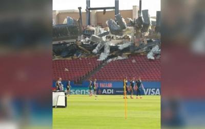 İsveç millisinin məşq etdiyi stadion təəccübləndirdi - Video