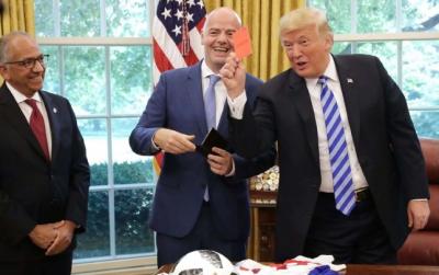 İnfantino vəzifəsini qorumaq üçün Trampdan dəstək istəyir