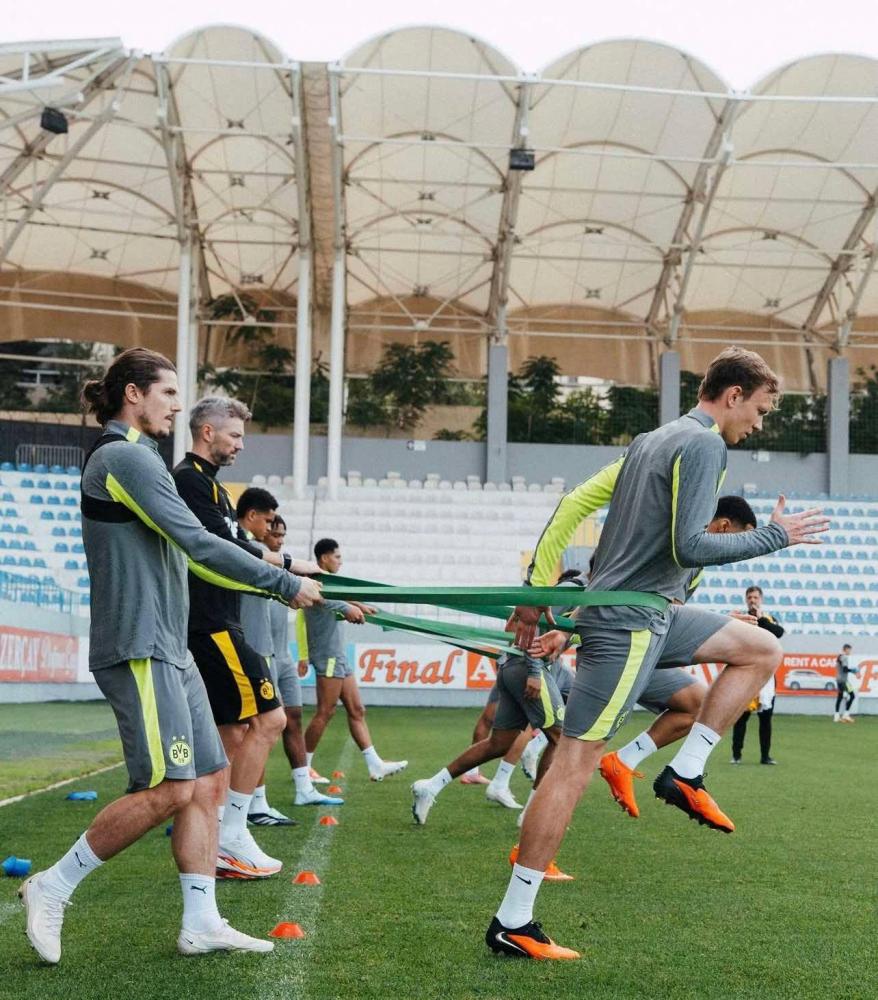 “Borussiya” Bakını tərk etməzdən əvvəl “Qarabağ”ın stadionunda - Şəkillər